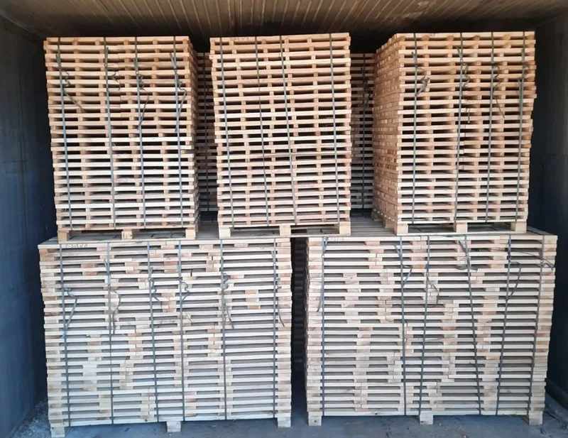 Lumber packs inside a VK Timber kiln chamber